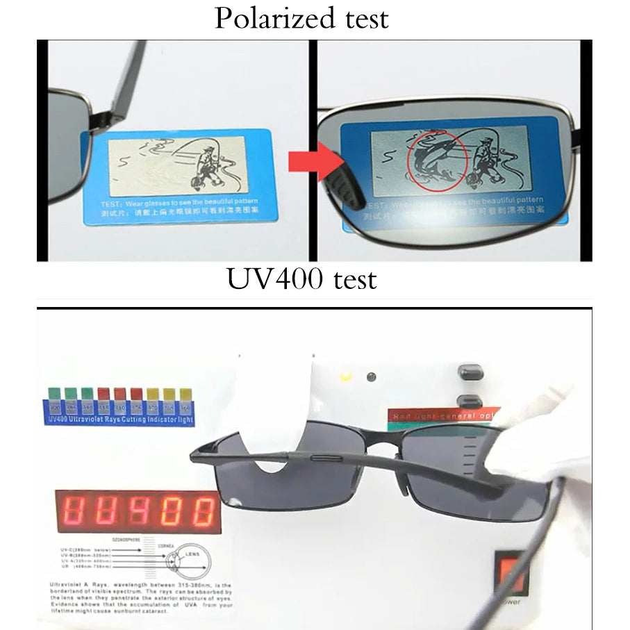 Óculos de sol polarizados para homens proteção contra sol