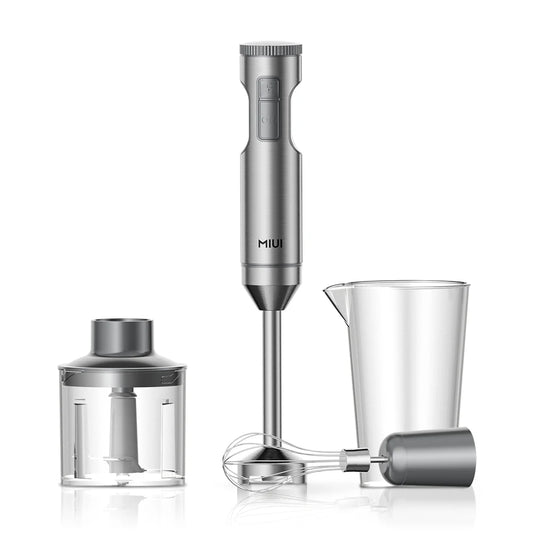 Misturador -MIUI, de Imersão Manual, Poderoso Misturador para Alimentos, Copo de Mistura, Processador 500ml, 400 ml, 4-em-1, Aço Inoxidável, 1000W